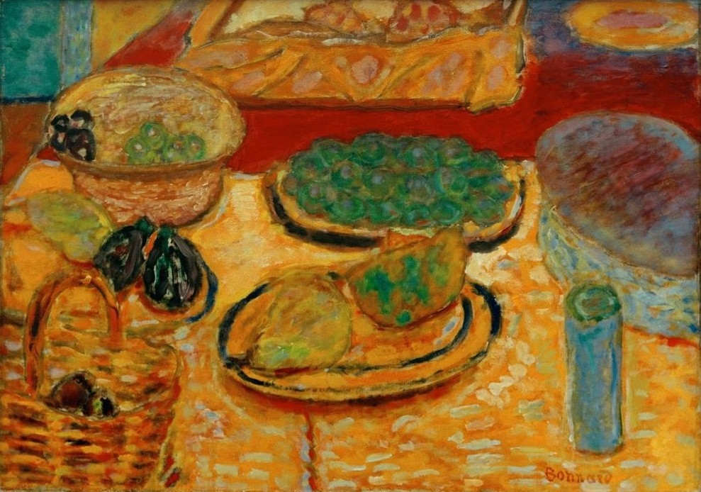 Pierre Bonnard, Le Dessert (Essen Und Trinken,Kunst,Obst,Impressionismus,Tisch,Stillleben,Französische Kunst,Dessert,Nabis)