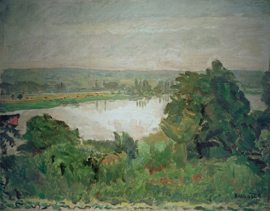 Pierre Bonnard, La Seine près de Vernon (Kunst,Landschaft,Impressionismus,Fluss,Französische Kunst,Nabis,Jahrhundertwende)
