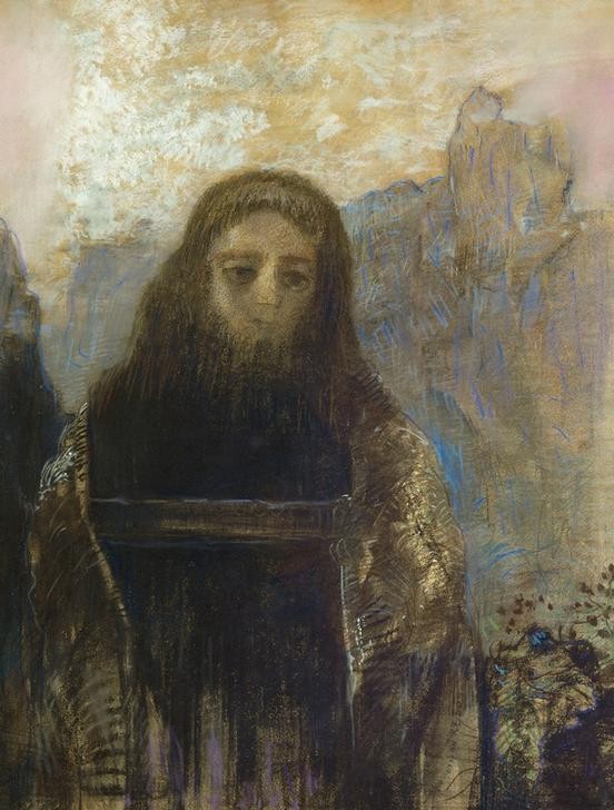 Odilon Redon, Parzival (Sage,König,Kunst,Literatur,Mann,Ritter,Symbolismus,Legende,Portrait,Fabel,Französische Kunst)