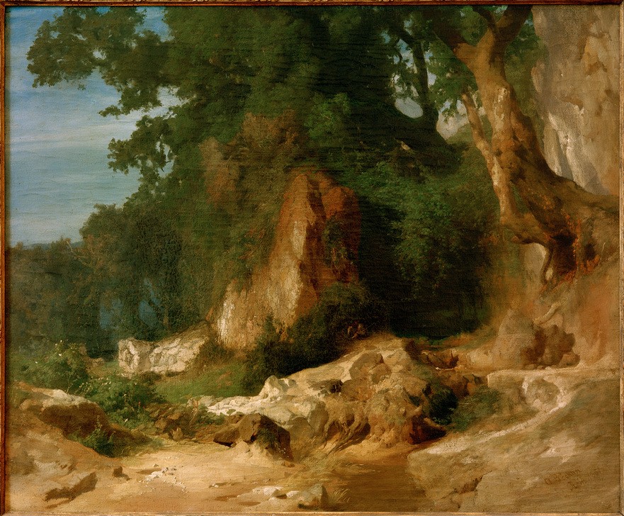 Arnold Böcklin, Felshang im Albanergebirge (Deutsche Kunst,Kunst,Landschaft,Felsen,Schweizerische Kunst)