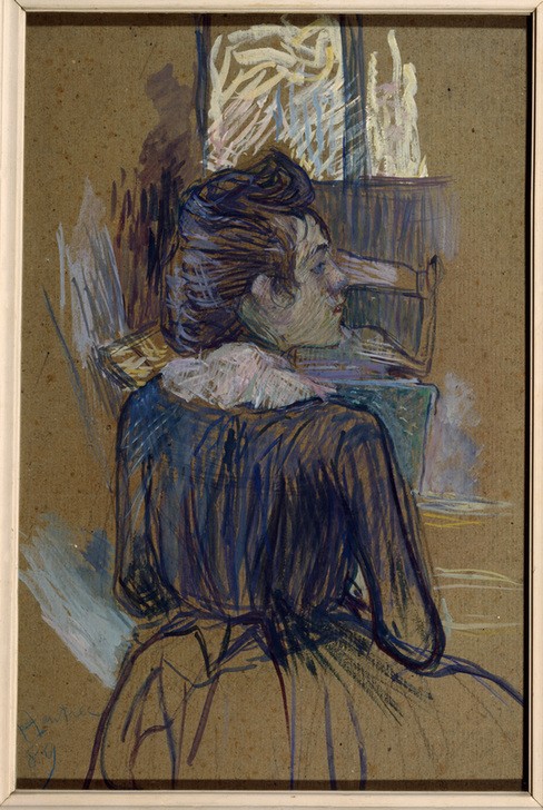 Henri de Toulouse-Lautrec, Frau am Fenster (Frau,Kunst,Mensch,Portrait,Französische Kunst)
