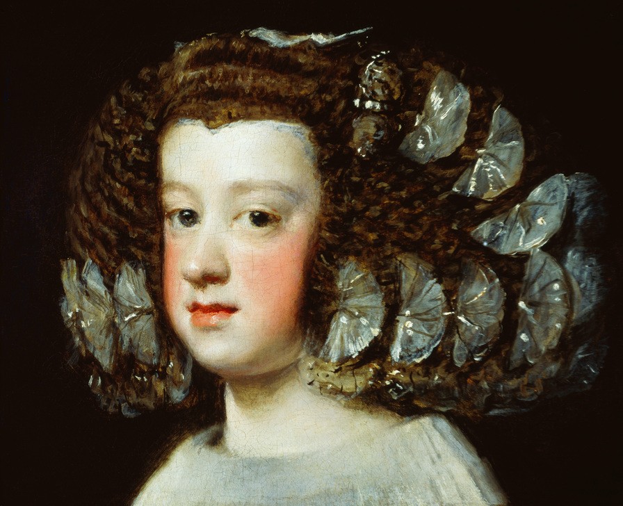 Diego Rodriguez de Silva y Velasquez, Infantin Maria Teresa  (Geschichte,Königin,Barock,Portrait,Spanische Kunst,Kleid,Infantin,Haarschmuck,Junge Frau,Pausbacken,Person,Frisur)