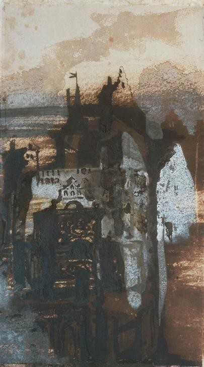 Victor Hugo, Un château Renaissance (Architektur,Landschaft,Schloss,Architekturdarstellung,Französische Kunst,Romantik,Person)