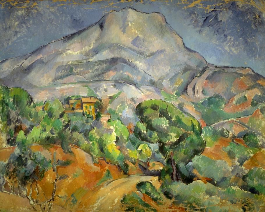 Paul Cézanne, La Montagne Sainte-Victoire (Gebirge,Geographie,Kunst,Landschaft,Impressionismus,Französische Kunst,Jahrhundertwende,Berg,Topographie)