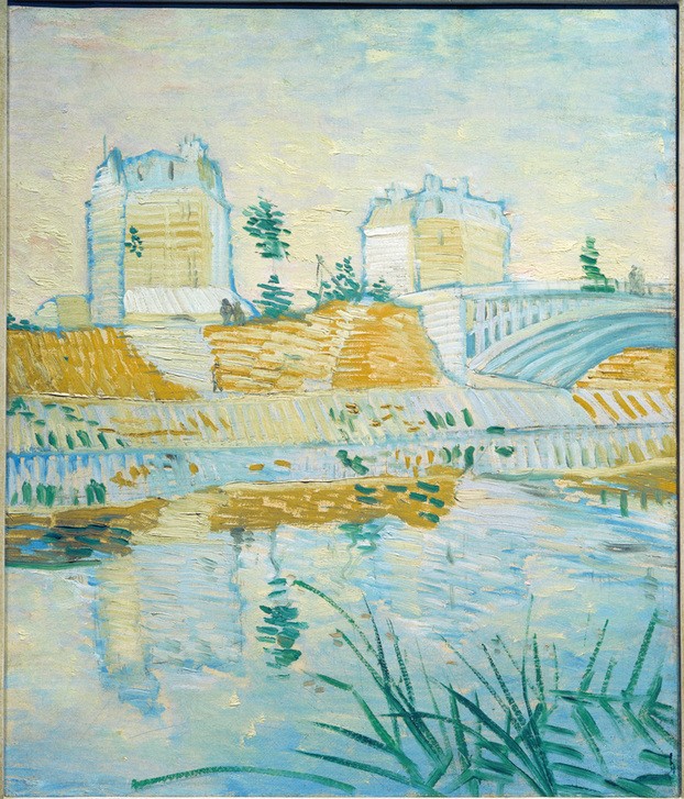 Vincent van Gogh, Pont de Clichy (Architektur,Brücke,Geographie,Kunst,Impressionismus,Architekturdarstellung,Niederländische Kunst,Holländische Kunst,Topographie)