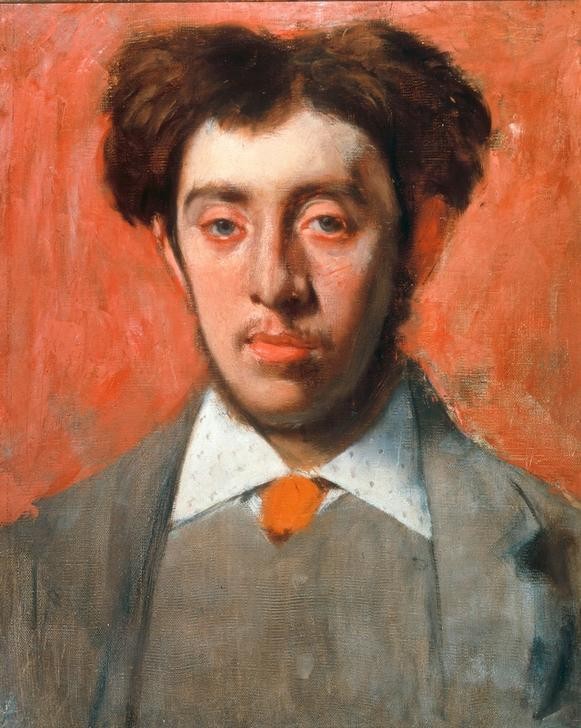Edgar Degas, Albert Melida (Kunst,Mann,Mensch,Impressionismus,Bart,Portrait,Französische Kunst,Kopf,Kinnbart,Frisur,Junger Mann)