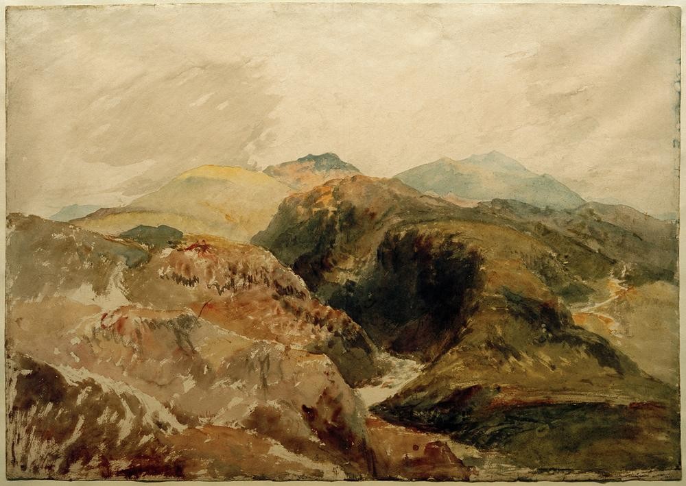 JOSEPH MALLORD WILLIAM TURNER, Yr Aran and Y Wyddfa from the Slopes of Moel Hebog (Kunst,Landschaft,Englische Kunst)
