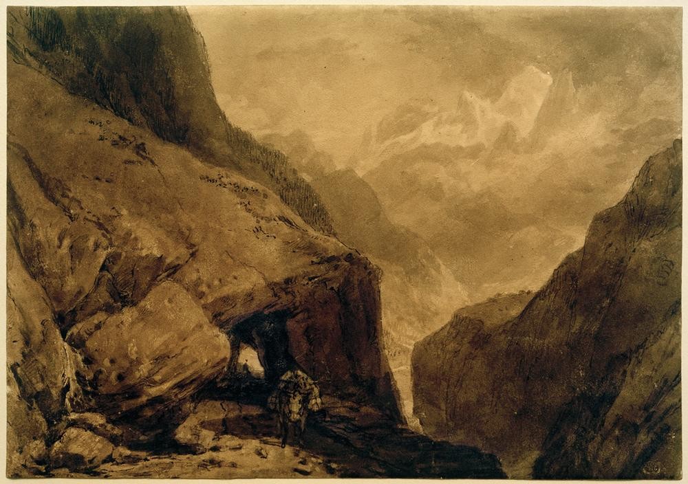 JOSEPH MALLORD WILLIAM TURNER, Mt St Gothard (Gebirge,Geographie,Kunst,Landschaft,Englische Kunst,Berg,Topographie)