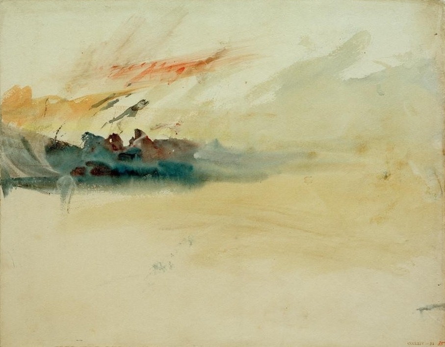 JOSEPH MALLORD WILLIAM TURNER, A Stormy Sky (Himmel (Natur),Kunst,Landschaft,Meteorologie,Wetter,Wolke,Studie,Englische Kunst,Unwetter,Romantik,Sturm)