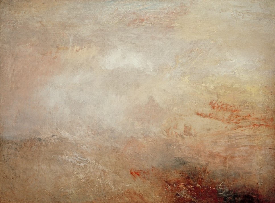 JOSEPH MALLORD WILLIAM TURNER, Stormy Sea with Dolphins (Delphin,Landschaft,Meteorologie,Wetter,Meer,Englische Kunst,Romantik,Sturm)
