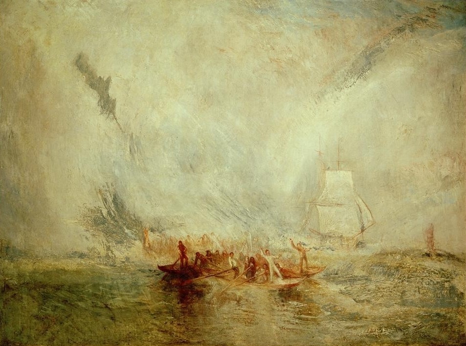 JOSEPH MALLORD WILLIAM TURNER, Whalers (Fischerei,Himmel (Natur),Kunst,Segelschiff,Walfang,Meer,Englische Kunst,Romantik,Walfänger,Schifffahrt)