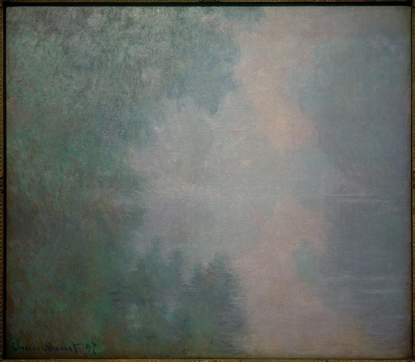 Claude Monet, Matinée sur la Seine (Kunst,Landschaft,Tageszeiten,Morgen,Impressionismus,Fluss,Spiegelung,Französische Kunst)