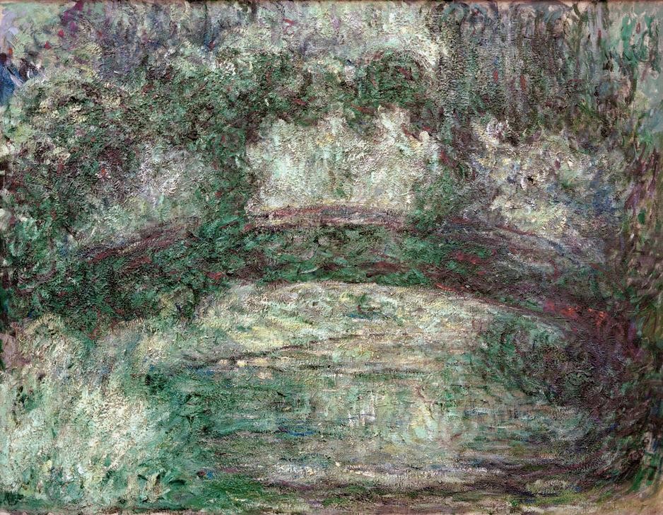 Claude Monet, Le Pont japonais (Brücke,Garten Und Park,Kunst,Landschaft,Impressionismus,See,Holzbrücke,Französische Kunst,Ziergarten,Gartenteich,Garten)