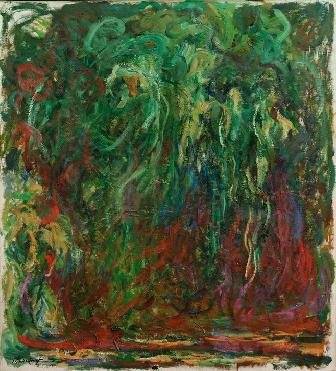 Claude Monet, Saule pleureur (Botanik,Garten Und Park,Kunst,Landschaft,Maler (Künstler),Impressionismus,Baum,Französische Kunst,Laubbaum,Trauerweide,Weide (Baum),Garten)