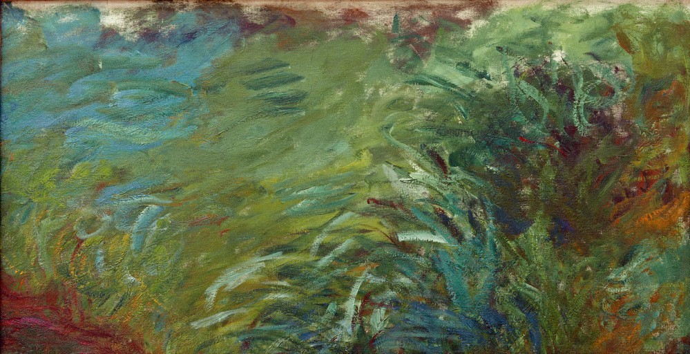Claude Monet, Herbes aquatiques (Botanik,Gewässer,Kunst,Landschaft,Wasserpflanze,Impressionismus,See,Französische Kunst)