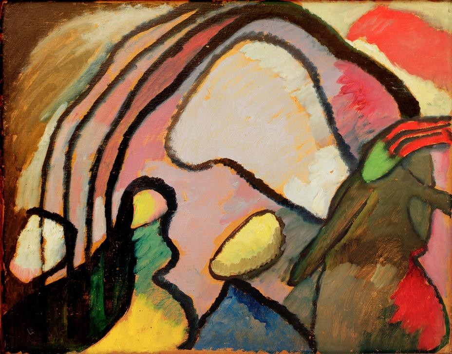 Wassily Kandinsky, Improvisation (Amorphe Formen, figurativ, Expressionismus, Der Blaue Reiter, Russische Kunst, Wohnzimmer,  Treppenhaus, Wunschgröße, Klassische Moderne, bunt)