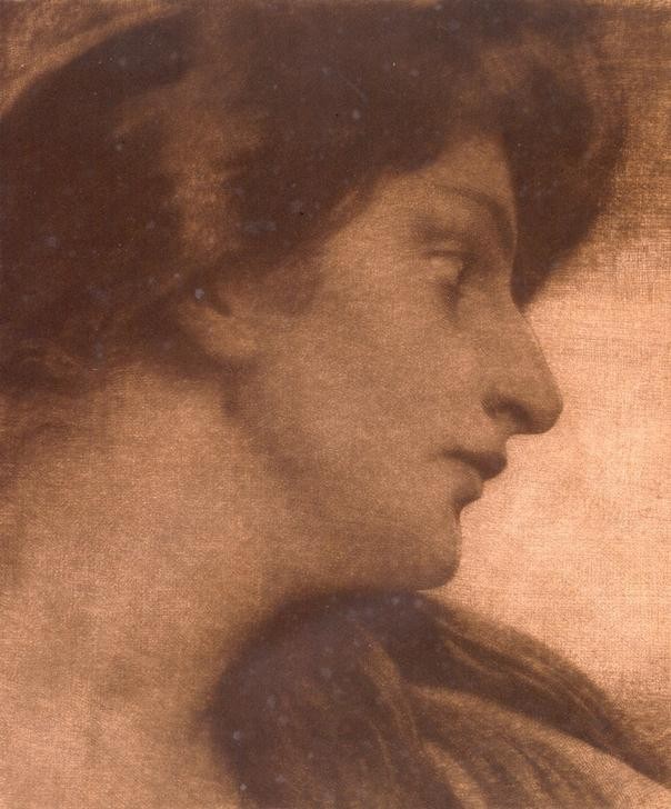 Max Pietschmann, Frauenkopf (Frau, Portrait, Profil, Gesicht, verträumt, Melancholie, Realismus, Wunschgröße, Klassische Moderne, Wohnzimmer)