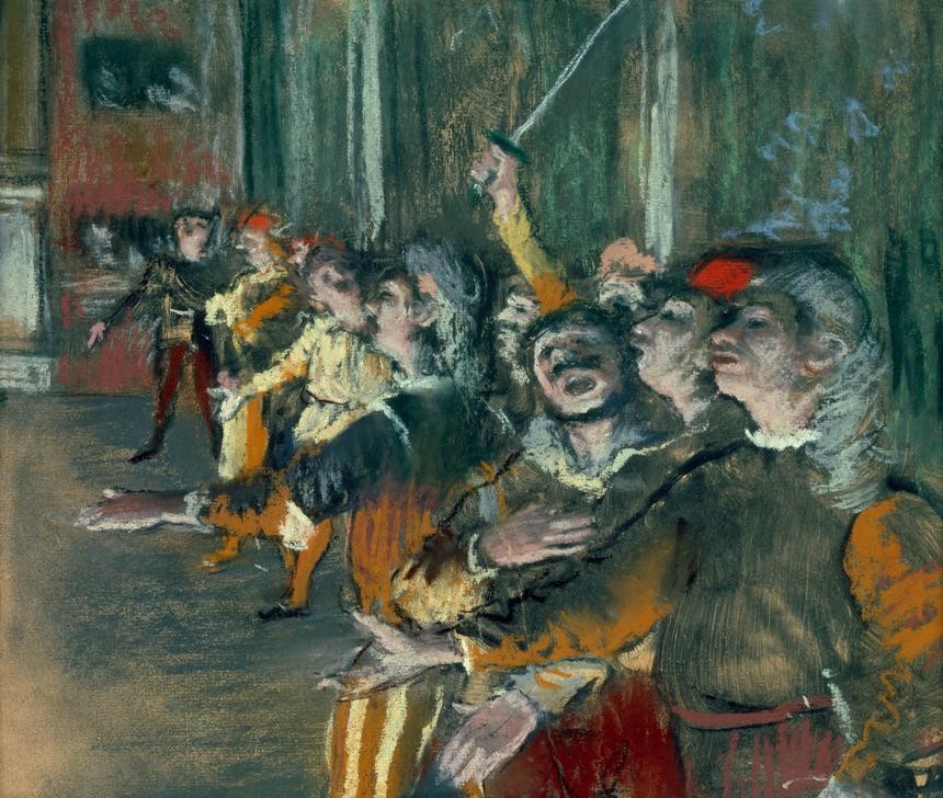 Edgar Degas, Choristes, dit aussi les figurants (Gesang,Kunst,Musik,Oper,Sänger,Szene,Theater,Chor (Musik),Impressionismus,Gestik,Französische Kunst)