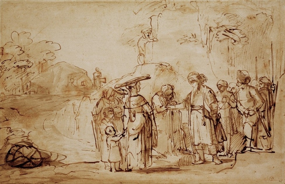 Rembrandt Harmenszoon van Rijn, Szene aus dem Alten Testament (Kunst,Religion,Szene,Barock,Altes Testament,Bibel,Niederländische Kunst,Jüdisch-Christlich)