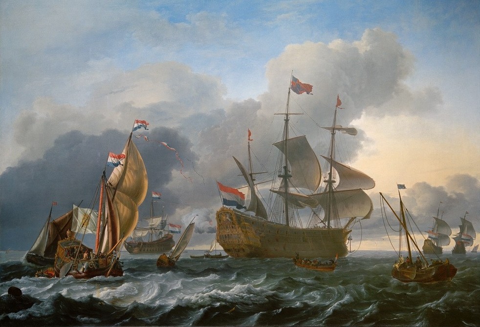 Ludolf Backhuysen, Niederländischer Angriff auf der Medway (...) 12. Juni 1667 (Geschichte,Krieg,Kriegsschiff,Kunst,Marine,Militär,Schiff,Segelschiff,Überfall,Barock,Angriff,Flotte,Marinemalerei,Niederländische Kunst,Englisch-Holländische Kriege,2. Englisch-Holländischer Krieg (1665-67),Schifffahrt,Royal Charles (Schiff))