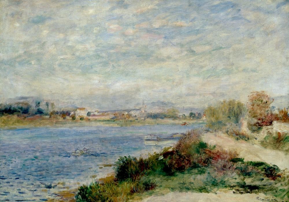 Pierre-Auguste Renoir, Le Seine à Argenteuil (Kunst,Landschaft,Impressionismus,Fluss,Französische Kunst,Ufer)