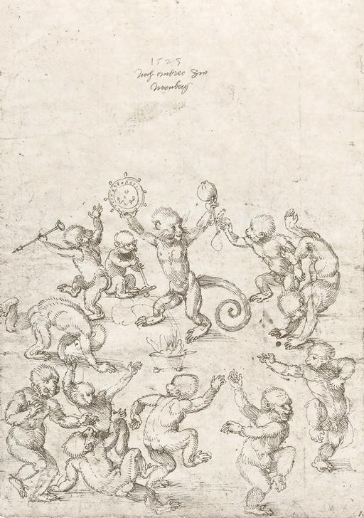 Albrecht Dürer, Affentanz (Affe,Deutsche Kunst,Kunst,Tanz,Zoologie,Renaissance,Tier In Menschenrolle,Tier,Tierstudie)