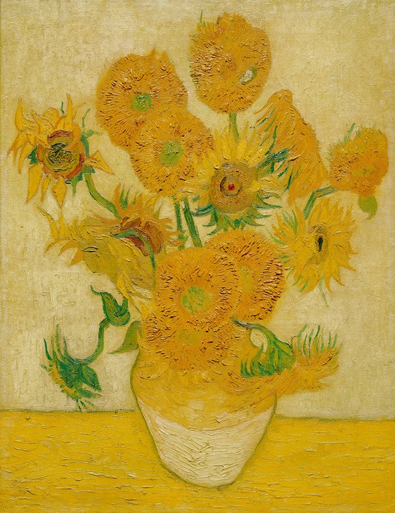 Vincent van Gogh, Sonnenblumen (Botanik,Kunst,Sonnenblume,Impressionismus,Stillleben,Blumenstrauss,Vase,Niederländische Kunst,Fälschung,Blume)