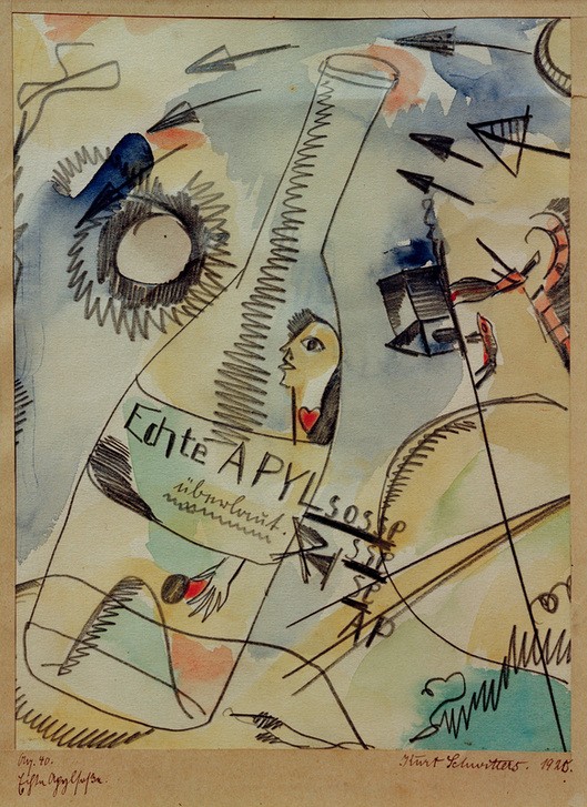 Kurt Schwitters, Echte Apylsoße (Dadaismus,Deutsche Kunst,Kunst,Flasche)