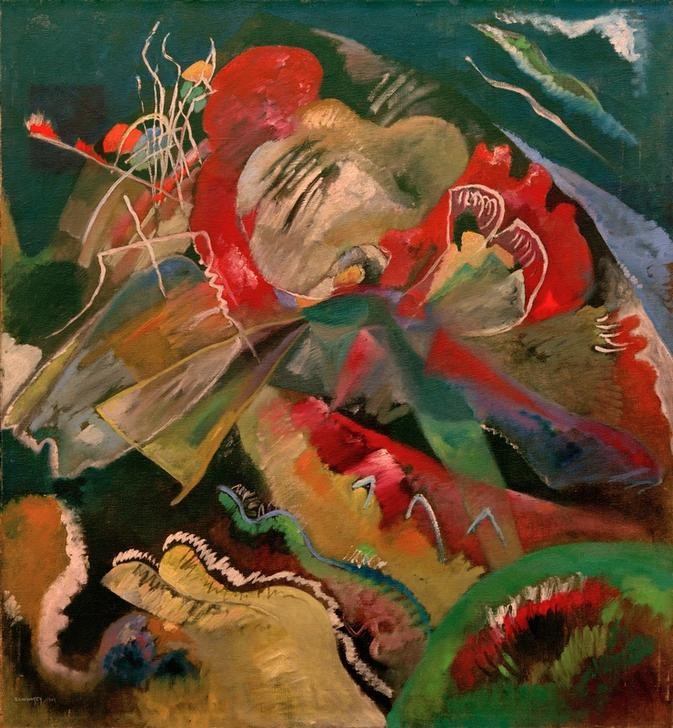 Wassily Kandinsky, Bild mit weißen Linien (Wunschgröße, Klassische Moderne, Malerei, abstrakte Kunst, amorphe Formen, Muster, Farbflächen, Wohnzimmer, Büro, Arztpraxis, bunt)