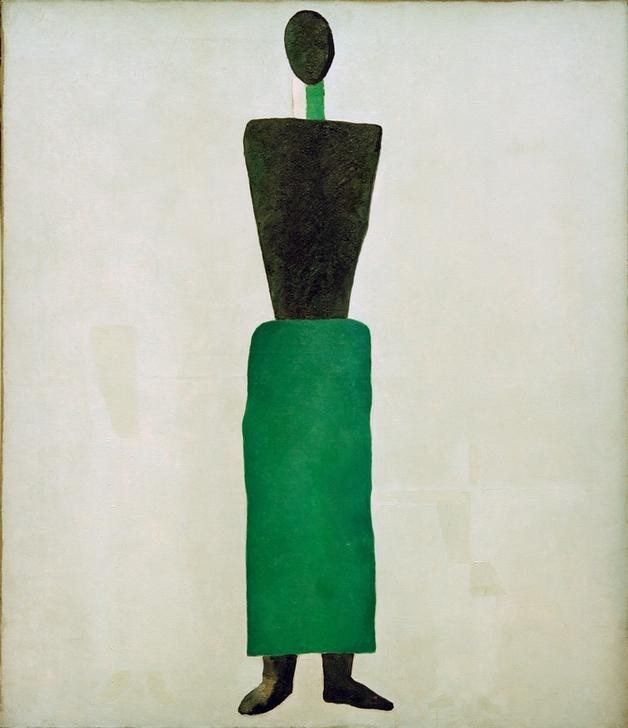 Kasimir Malewitsch, Suprematismus. Weibliche Figur (Frau,Mensch,Sowjetische Kunst,Torso,Portrait,Russische Kunst,Suprematismus,Abstraktion,Ganzfigurig)