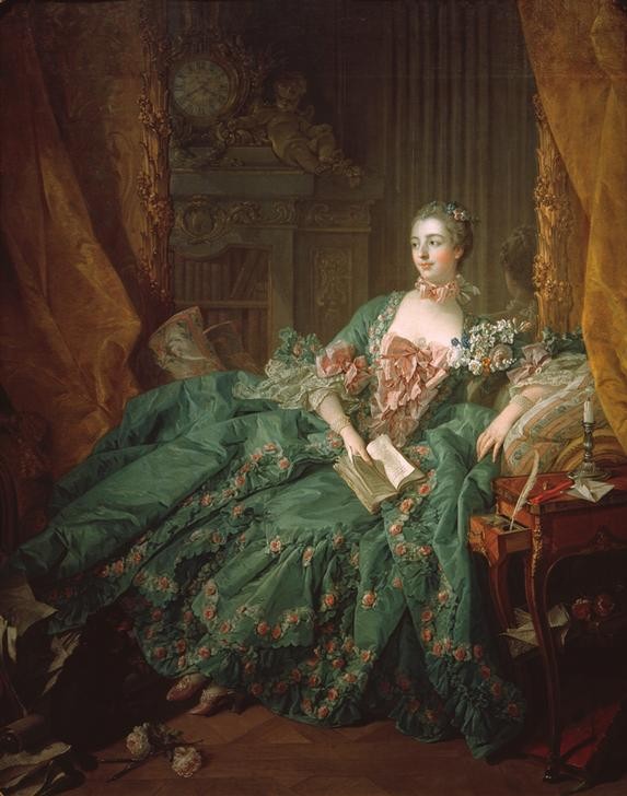 Francois Boucher, Madame de Pompadour (Buch,Damenmode,Frau,Geschichte,Kunst,Literatur,Mode,Möbel,Rose,Schuhe (Schuh),Schönheit,Hund,Rokoko,Geliebte,Portrait,Feder,Interieur,Sofa,Schreibwerkzeug,Schreibfeder,Französische Kunst,Kleid,Haustier,Himmelbett,Lässigkeit,Frau Und Tier,Tier,Pantoffel,Bl)