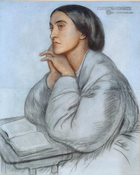 Dante Gabriel Rossetti, Christina Rossetti (Buch,Dichterin,Frau,Kunst,Literatur,Portrait,Lesen (Allgemein),Präraffaeliten,Englische Kunst,Leserin,Schwester Von Berühmten,Person)