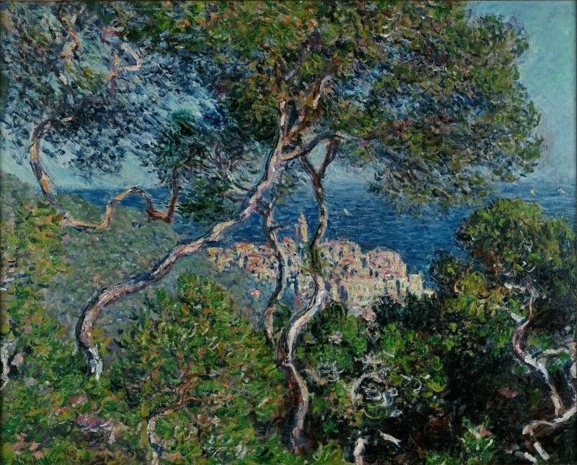 Claude Monet, Bordighera (Geographie,Küste,Kunst,Landschaft,Strand,Impressionismus,Stadtansicht,Französische Kunst,Topographie)