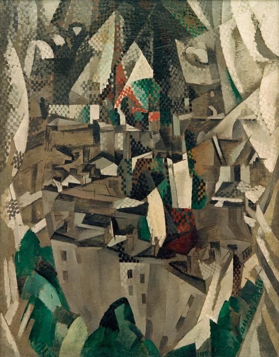 Robert Delaunay, La Ville No. 2 (Die Stadt Nr. 2) (Kunst,Stadt,Urbanistik,Kubismus,Architekturdarstellung,Französische Kunst,Stadtlandschaft)