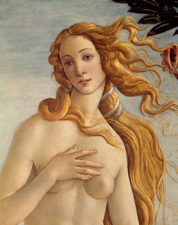 Sandro Botticelli, Die Geburt der Venus (Geburt der Venus, Metamorphose, Göttin, Schönheit, Akt, Haare, Simonetta Vespucci,  Mythologie, Renaissance, Klassiker, Schlafzimmer, Wohnzimmer, Wunschgröße,  bunt)