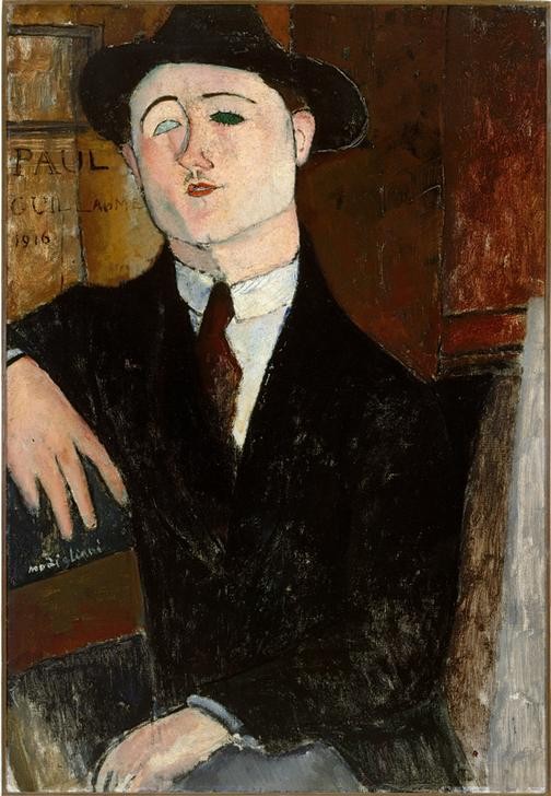Amedeo Modigliani, Portrait Paul Guillaume (Kunsthändler,Mann,Portrait,Italienische Kunst,Person)