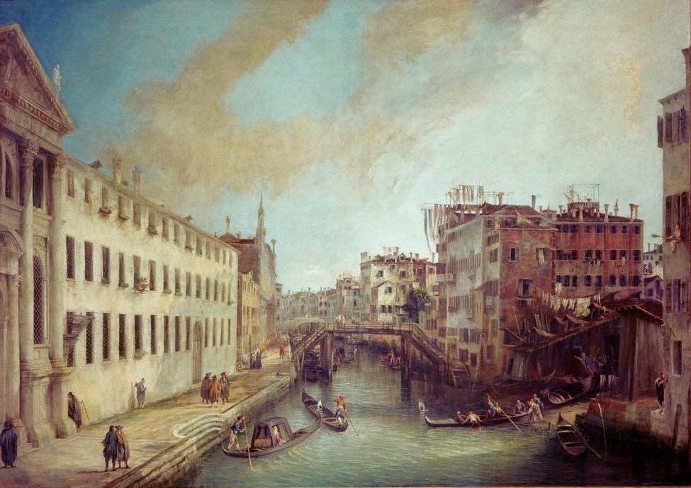 Giovanni Antonio Canaletto, Venedig, Rio dei Mendicanti (Architektur, Städte, Venedig, Vedute, Architektur, Rio, Wasserstraße, Gondeln, Boote, Barock, Klassiker, Wunschgröße, Wohnzimmer)