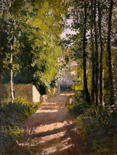 Gustave Caillebotte, Allée sousbois en Normandie (Allee,Kunst,Landschaft,Wald,Impressionismus,Französische Kunst)