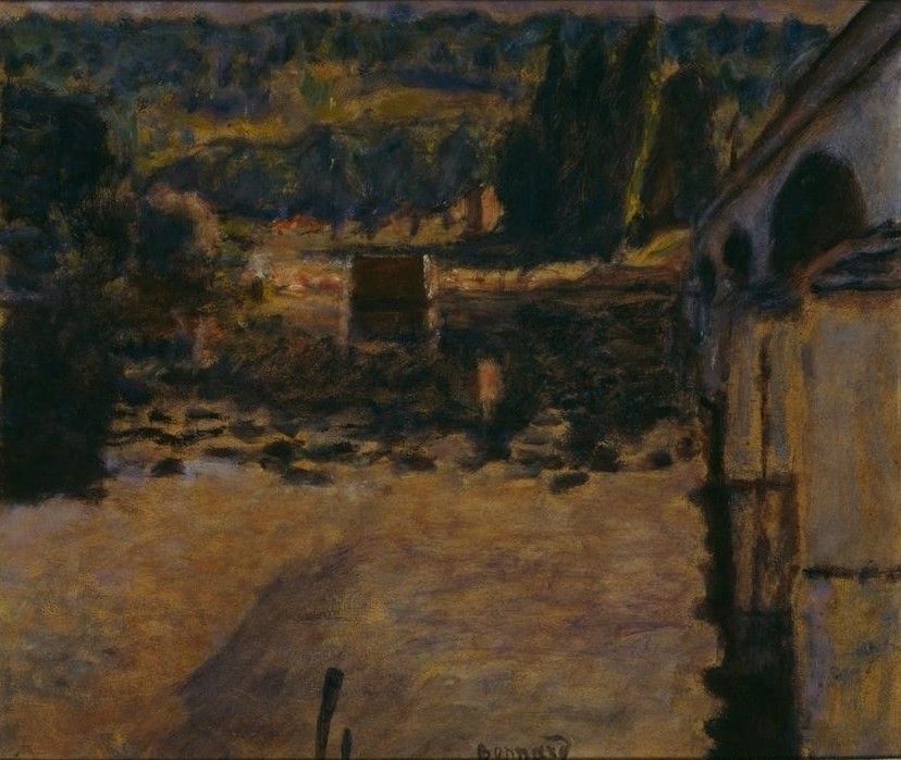 Pierre Bonnard, Le pont à Vernon (Kunst,Landschaft,Fluss,Französische Kunst,Nabis)