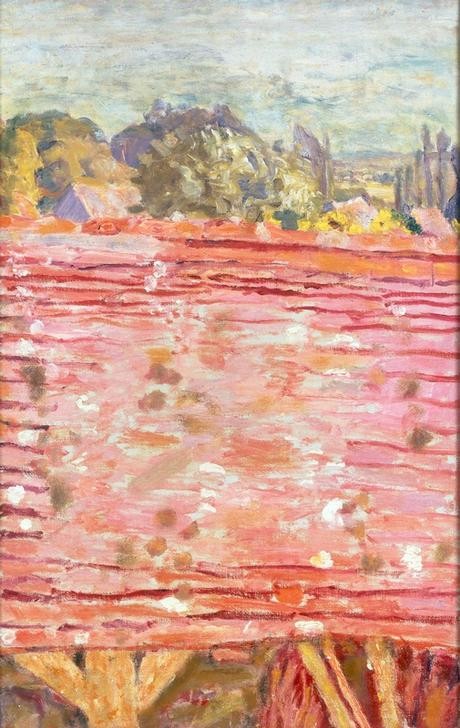 Pierre Bonnard, Le toit rouge (Dach,Kunst,Architekturdarstellung,Dachlandschaft,Nabis)