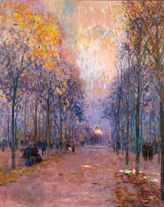 Elie Anatole Pavil, Les Jardins du Luxembourg (Allee,Garten Und Park,Geographie,Herbst,Jahreszeiten,Kunst,Stadtpark,Impressionismus,Russische Kunst,Französische Kunst,Topographie)
