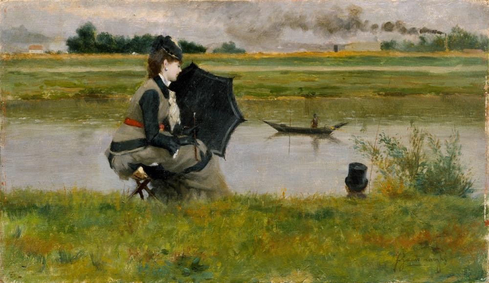 Federico Zandomeneghi, An der Seine  (Mensch und Gesellschaft)
