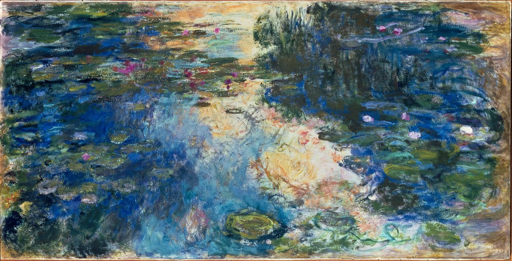 Claude Monet, Le Bassin aux nymphéas (Botanik,Garten Und Park,Kunst,Landschaft,Wasser,Wasserpflanze,Impressionismus,See,Seerose,Französische Kunst,Ziergarten,Gartenteich)