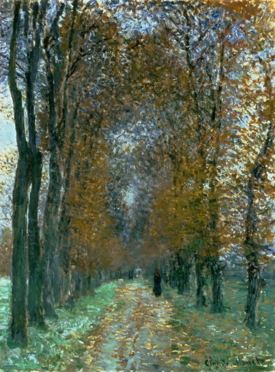 Claude Monet, L’Allée (Allee,Kunst,Landstrasse,Landschaft,Strasse (Allgemein),Impressionismus,Baum,Französische Kunst,Natur)