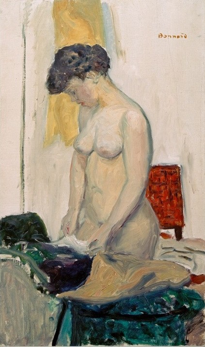 Pierre Bonnard, Nu debout de profil (Frau,Kunst,Akt,Französische Kunst,Entkleiden,Nabis)