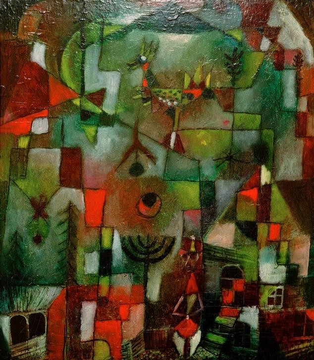 Paul Klee, Bild mit dem Hahn und dem Grenadier (Deutsche Kunst,Militär,Soldat,Schweizerische Kunst,Grenadier,Hahn,Abstraktion)