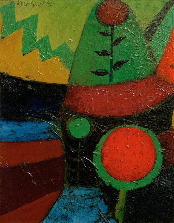 Paul Klee, Drei Blumen (Bauhaus,Botanik,Deutsche Kunst,Kunst,Expressionismus,Der Blaue Reiter,Schweizerische Kunst,Blume,Abstraktion)