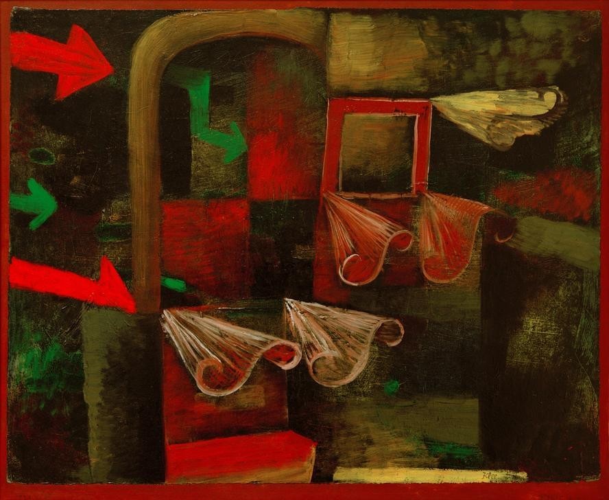Paul Klee, Feuerwind (Bauhaus,Deutsche Kunst,Elemente,Feuer,Meteorologie,Musik,Pfeil,Wind,Schweizerische Kunst,Abstraktion)