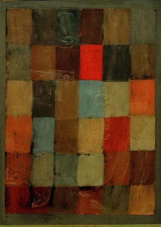 Paul Klee, Harmonie blau=orange (Bauhaus,Deutsche Kunst,Schweizerische Kunst,Harmonie,Blau,Abstraktion,Orange (Farbe))
