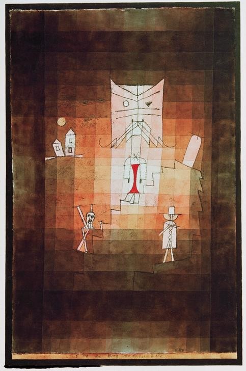 Paul Klee, Der Berg der heiligen Katze (Bauhaus,Deutsche Kunst,Götzendienst,Katze (Tier),Abstrakte Kunst,Schweizerische Kunst,Tier,Idol (Religion))